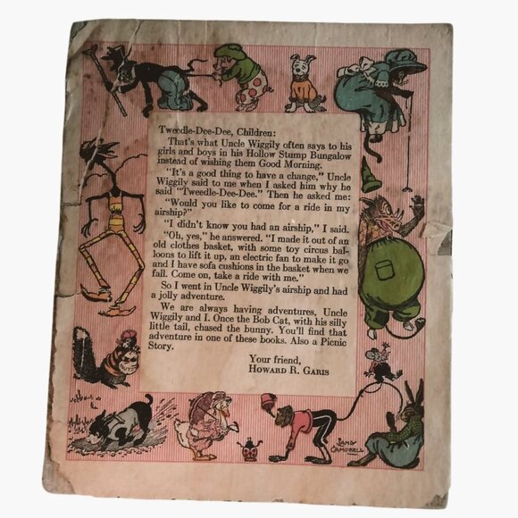 Uncle Wiggily And His Funny Auto By Howard R Garis Antique Book Cover 1930s - Picture 2 of 7